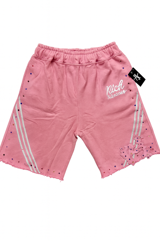 Pink Rhinestones Shorts